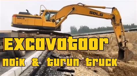 Excavator Naik Truk Kumpulan Video Excavator Naik Truk Youtube