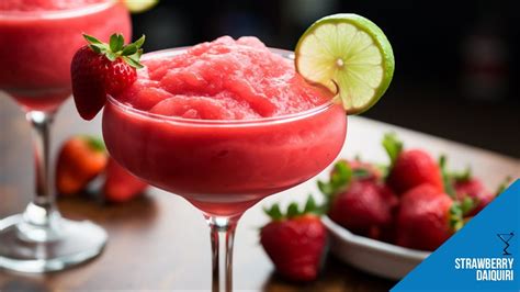 Strawberry Daiquiri Classic And Frozen How To Make A Strawberry