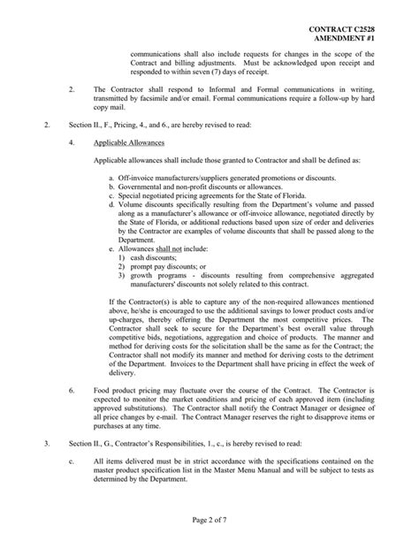 Contract Amendment In Word And Pdf Formats Page 2 Of 7