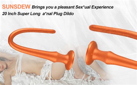 Super Long Anal Plug Dildo 20in Flexible Liquid Silicone Butt Plug Vaginal Anus Dilator