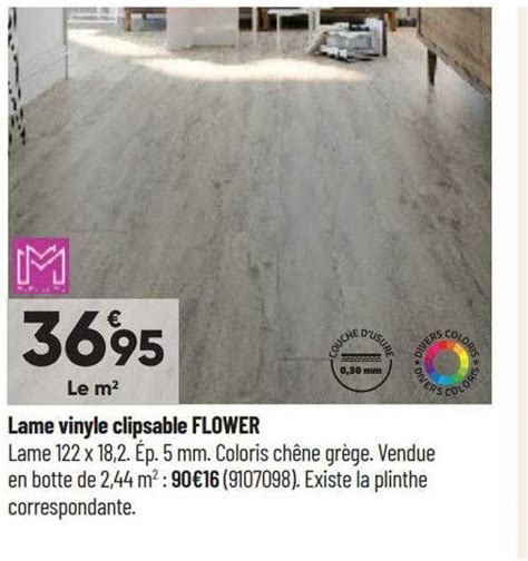 Promo Lame Vinyle Clipsable Flower Chez Bricorama Icatalogue Fr