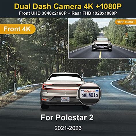 Fitcamx Front 4K And Rear 1080P Dash Cam Suitable For Polestar 2 2021