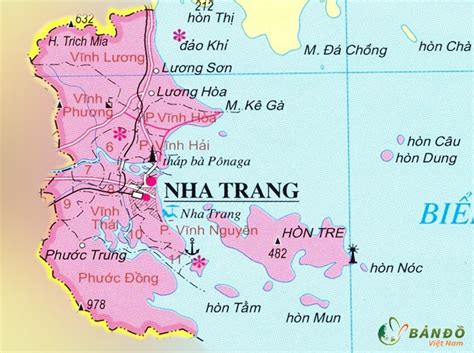 Bản đồ Hành Chính Tỉnh Khánh Hoà Khổ Lớn Năm 2022