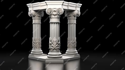 Premium AI Image | ancient greek vintage columns isolated