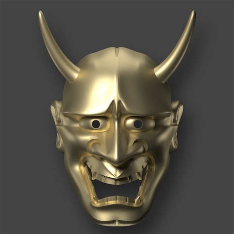 D Model Japanese Traditional Noh Mask Hannya Turbosquid