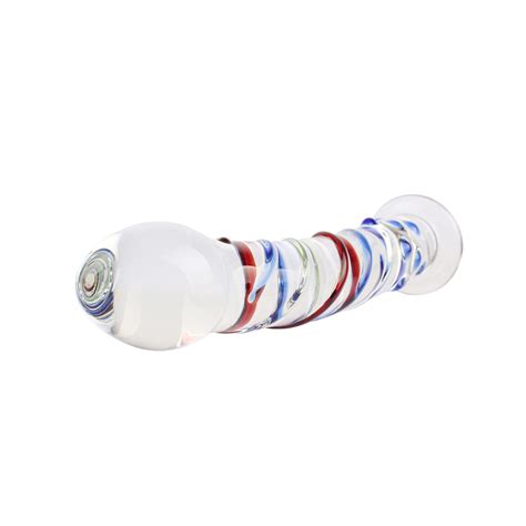 未审核 Anal Ribbed Glass Dildo ICE LOLLY CHISA NOVELTIES