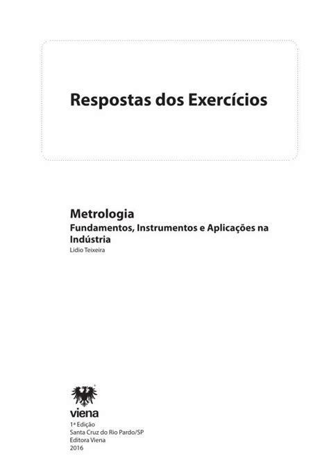 Pdf Respostas Dos Exerc Cios Metrologia Dokumen Tips