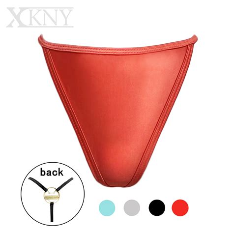 Xckny Satin Oil Glossy Thongs Trousers Sexy Superfine Back Bikini High Split Sexy Bikini