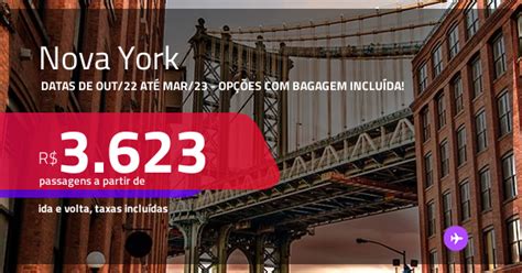 Passagens Para Nova York A Partir De R Ida E Volta C Taxas