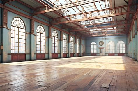 Premium AI Image | Interior of an old factory building