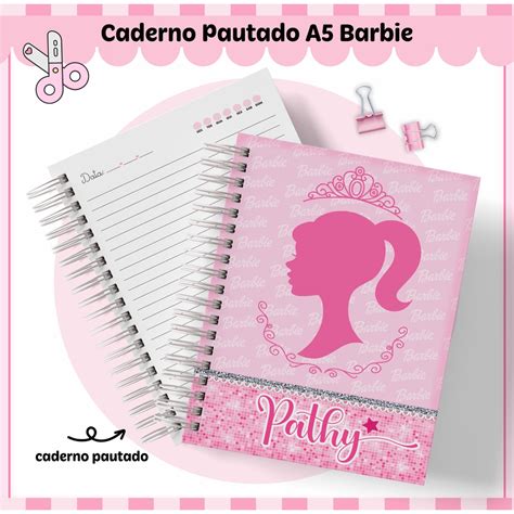 Agenda Caderno Barbie Personalizado 2023 Shopee Brasil