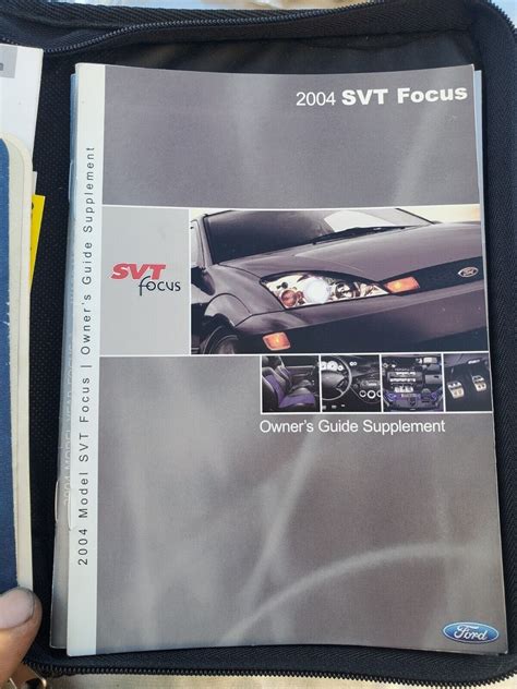 2004 SVT FOCUS OWNERS MANUAL SUPPLEMENT BOOKLET ORIGINAL RARE EAP ZX3