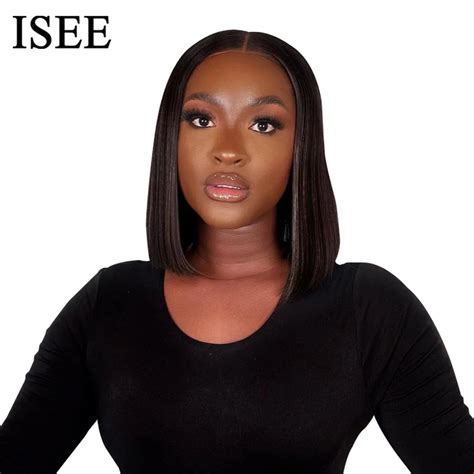 Perruque Bob Lace Closure Wig Brésilienne Naturelle Isee Hair