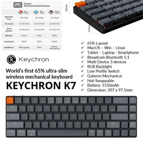 Promo Keychron K Layout Hot Swappable RGB Backlight GATERON Switch Cicil X Jakarta