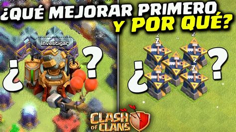 Qu Mejorar Primero Y Por Qu Aldea Nivel M Ximo Clash Of Clans Youtube