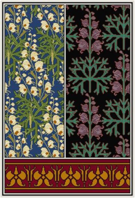 Floral Monks Hood Cross Stitch Pattern PDF / Maurice Verneuil - Etsy