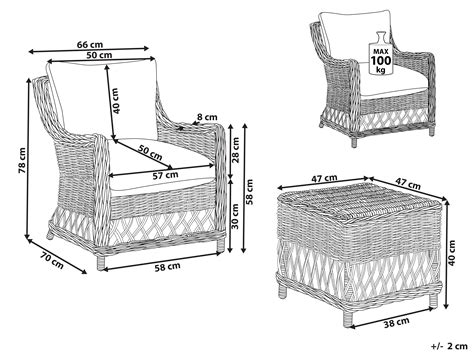 Rattan Garden Chair With Footstool Natural Ribolla Uk