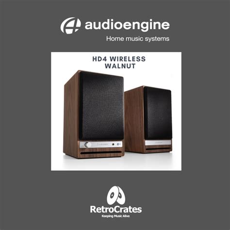 Audioengine Hd Walnut Wireless Bookshelf Speakers Lazada Singapore