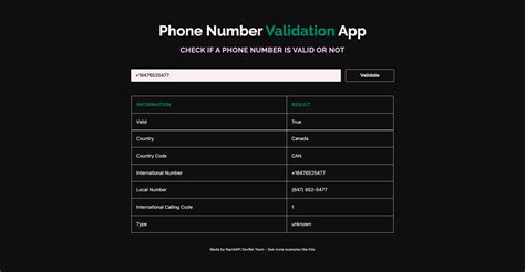 How to build a Phone Number Validation App using Phone Validate API?