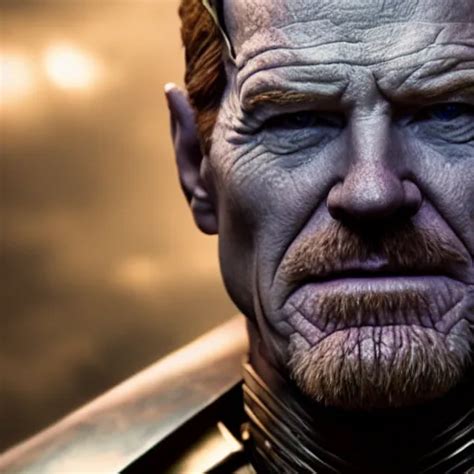 Bryan Cranston Wearing Thanos Armour Hd 4 K Photo Stable Diffusion