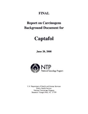 Fillable Online Ntp Niehs Nih Final Report On Carcinogens Background