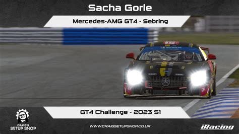 IRacing 23S1 Mercedes AMG GT4 GT4 Challenge Sebring SG YouTube