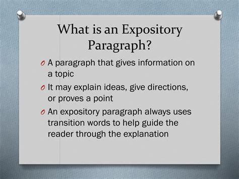 Ppt Expository Paragraphs Powerpoint Presentation Free Download Id