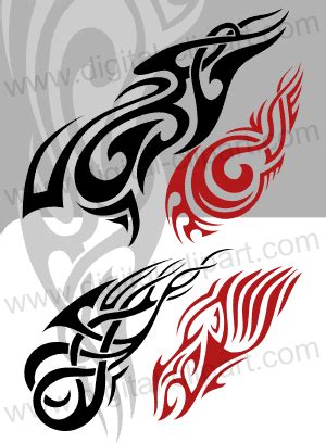 Tribal Flames Clip Art - Extreme Vector Clipart for Professional Use ...