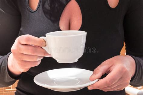 Cup Of Coffee Stock Photo Image Of Tits Chest Drink