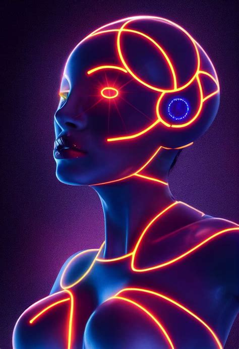 Glowing Sci Fi Android Woman Art Inspired By My Sci Fi Cyberpunk Novel