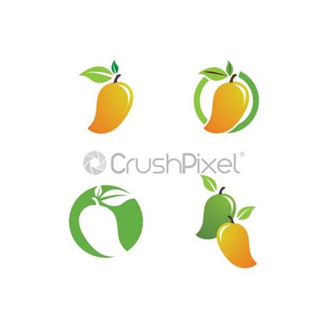 Mango logo flat design - stock vector 4093275 | Crushpixel