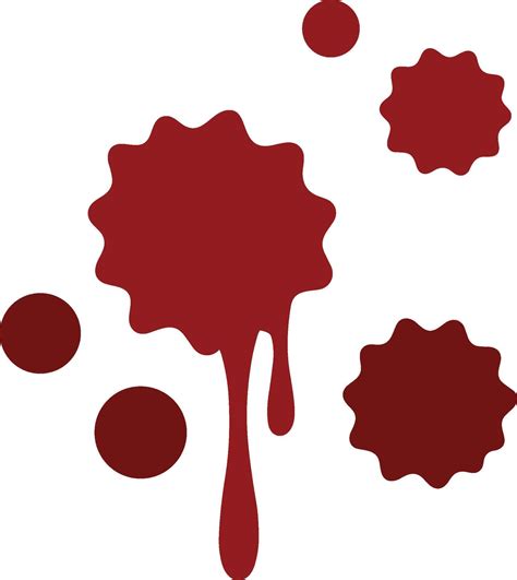flat simple blood splatter icon  dripping effect  circular