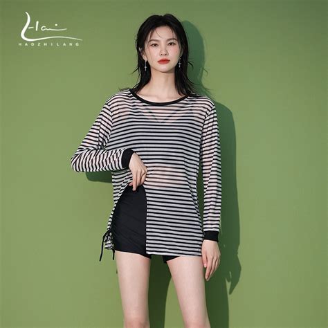 Bikini đi biển đồ bơi nữ liền thân chi tiết kèm áo voan tay dài chống nắng thắt nơ eo độc đáo