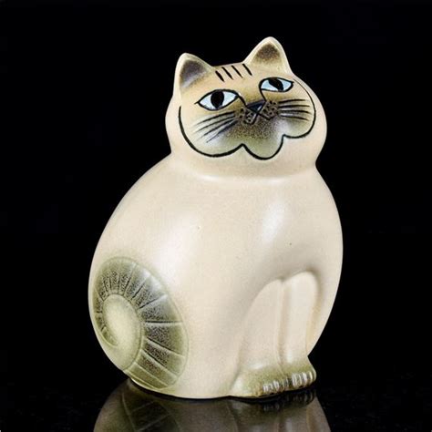 Lisa Larson Sculpture In The Form Of A Cat Mia Made Of Glazed