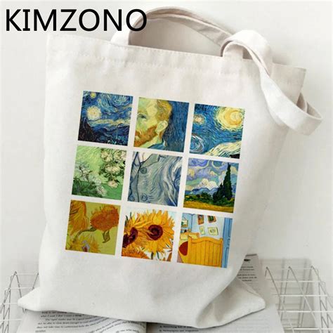 Van Gogh Saco De Compras Lona De Juta Shopper Eco Sacola Dobr Vel Pano