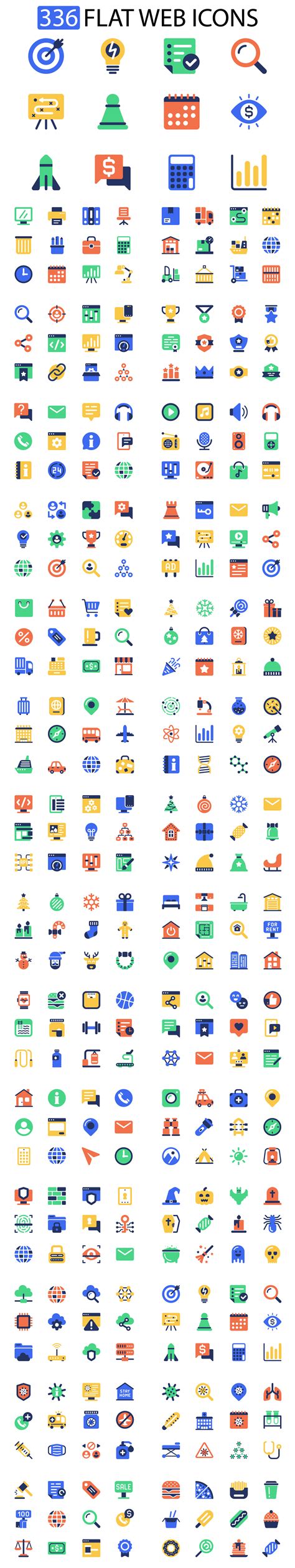 Flat Web Icons Pack on Behance