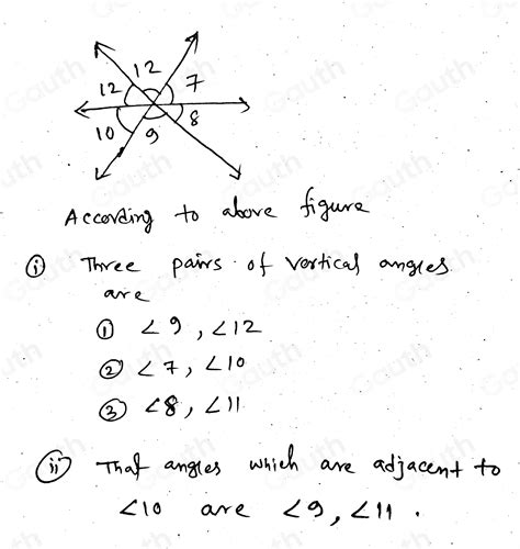 Solved Refer To The Diagram Below Identify Three Pairs Of Vertical