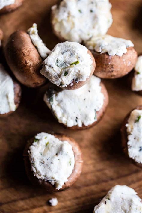 Herbed Goat Cheese Stuffed Mushrooms Half Baked Harvest