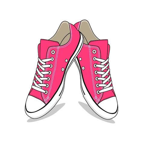 Premium Vector Shoesconverse Shoe Pink Hight Vector Image And