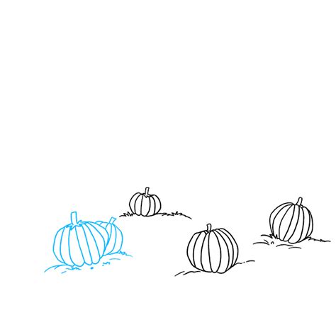 How to Draw a Pumpkin Patch - Really Easy Drawing Tutorial