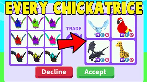 Trading EVERY NEW CHICKATRICE In Adopt Me YouTube