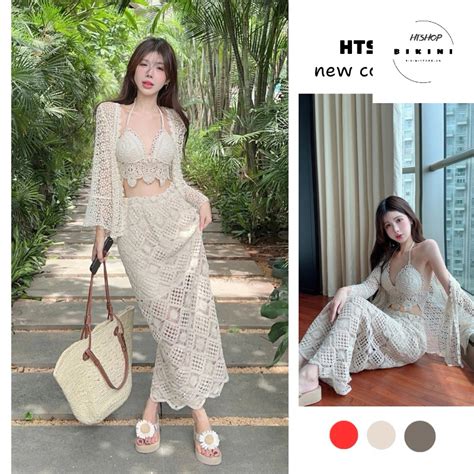 B N S Set Bikini M N G M Ch N V Y D I O Bra L N S Ng O Cho Ng H T Tay Loe Th I Trang