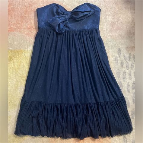 Anthropologie Dresses Blue Anthropologie Hutch Tulle Bow Tie Midi