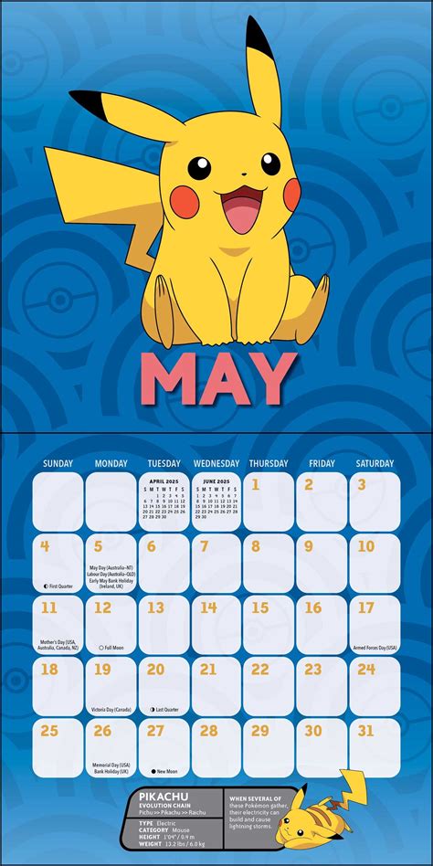 Pokémon 2025 Mini Wall Calendar Book Summary And Video Official Publisher Page Simon And Schuster