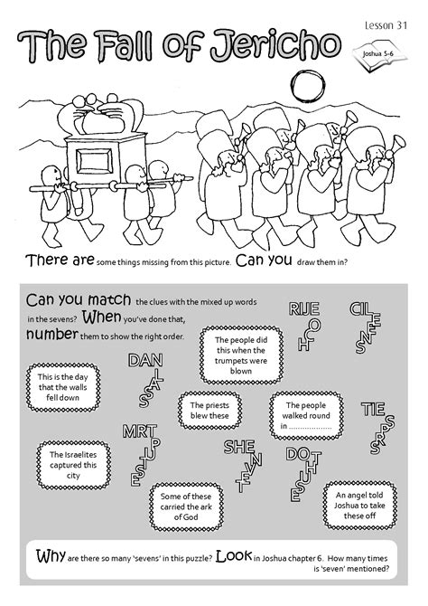 printable walls of jericho craft 1