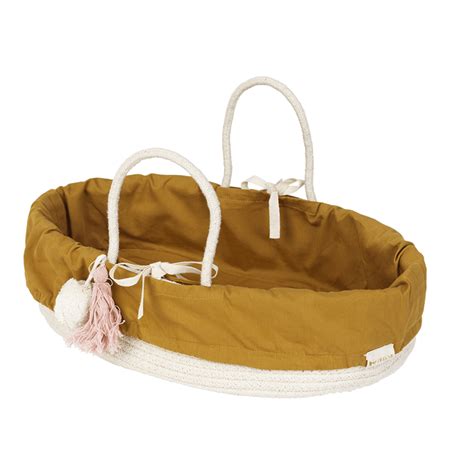 Fabelab Puppentragetasche Doll Basket With Cover Ochre LottiKlein