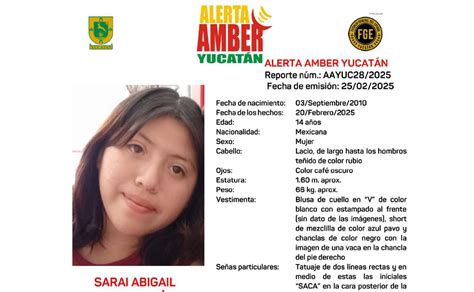 Alerta Amber En Yucat N Qu Se Sabe De La Desaparici N De La Joven