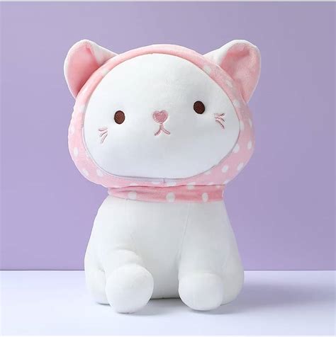 Miniso 11' Мягкие плюшевые игрушки для котят Kawaii с бантиком, мягкое ...