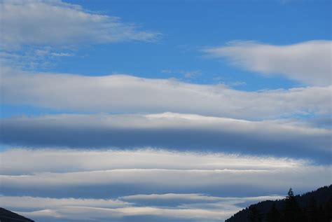 Flat Clouds In Beautiful Sky