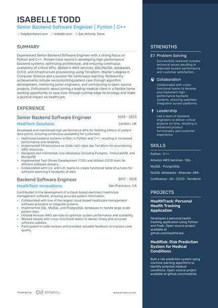 Backend Engineer Resume Examples Guide For